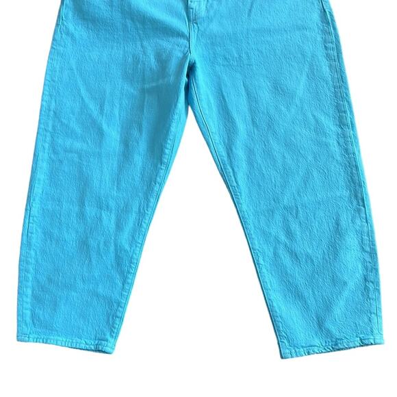 NEW Levi's Made Crafted Barrel Crop Women’s Jeans Blue Mist Sz 32 Organic Cotton - Picture 6 of 14